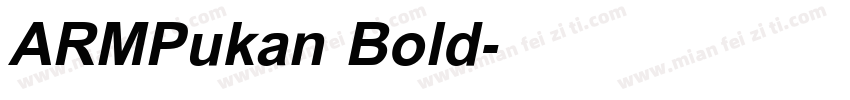 ARMPukan Bold字体转换